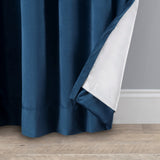 Premium Velvet Rod Pocket & Back Tab Panels Farmhouse Blue - Farmhouse Blue